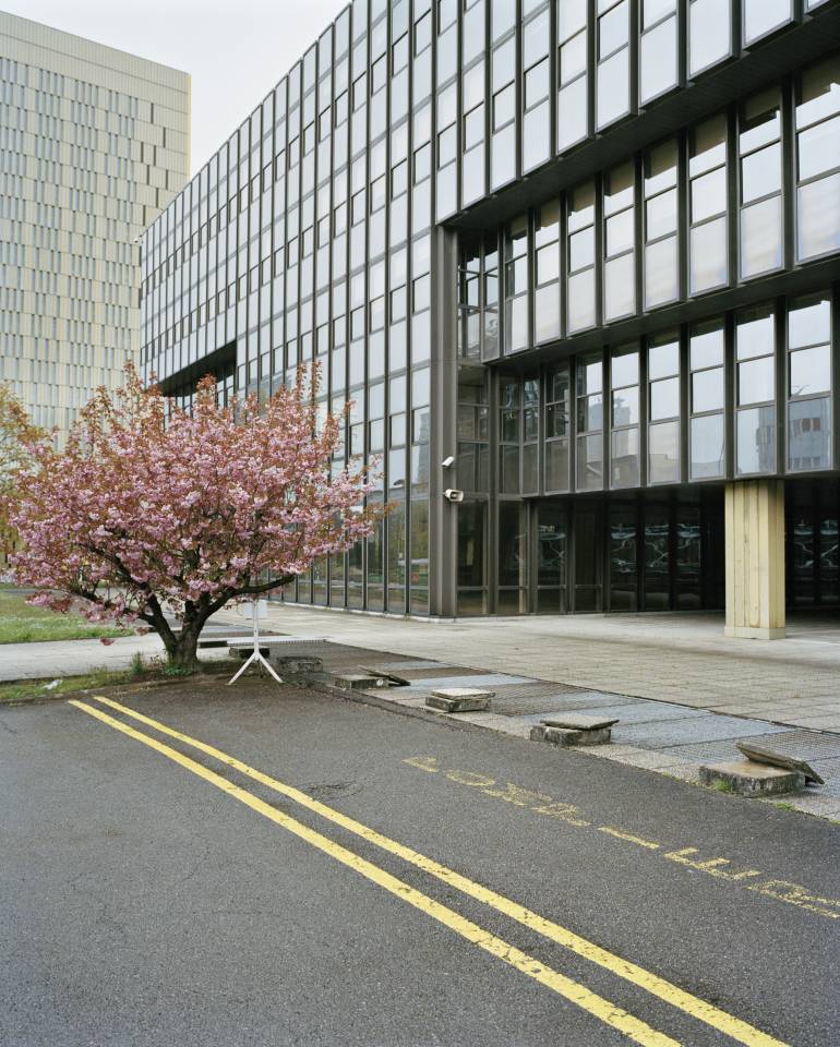 Luxembourg, Kirchberg, April 25, 2016 European Commission, Jean Monnet building. Fort Niedergrunewald street. Luxembourg, Kirchberg, 25 avril 2016 Commission Européenne, batiment Jean Monnet. Rue du Fort Niedergrunewald. Yvon Lambert / Agence VU