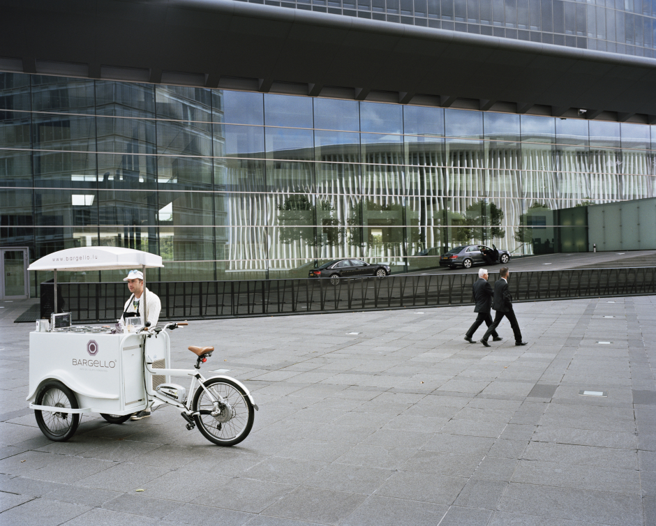 Luxembourg, Kirchberg, September 2, 2015 European Convention Center Luxembourg. Europe Place. Luxembourg, Kirchberg, 2 septembre 2015 European Convention Center Luxembourg. Place de l'Europe. Yvon Lambert / Agence VU