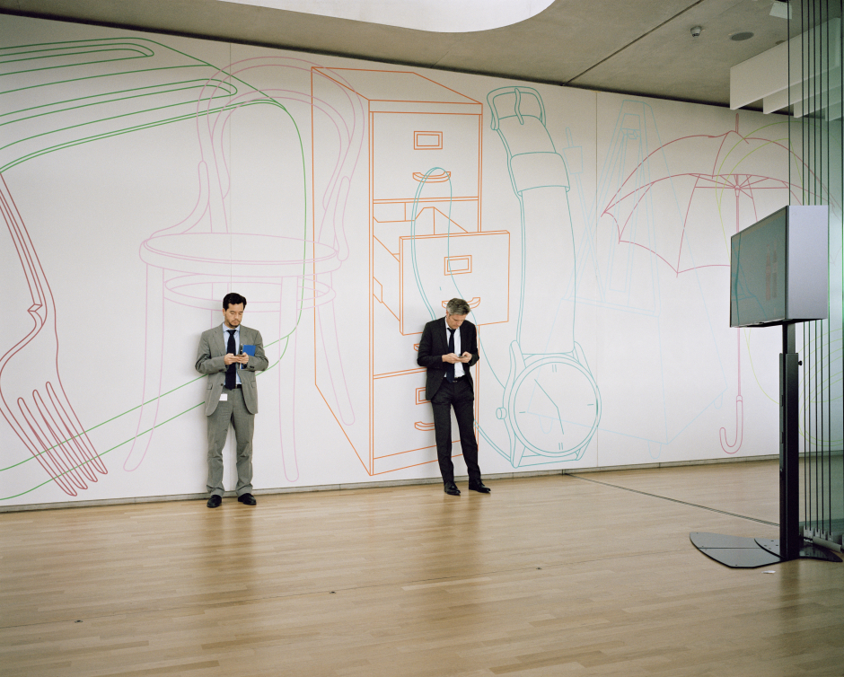 Luxembourg, Kirchberg, April 21, 2016 European Investment Bank, WKI-EKI building link. Konrad Adenauer boulevard. Luxembourg, Kirchberg, 21 avril 2016 Banque Européenne d'Investissement, Liaison batiment, WKI-EKI. Boulevard Konrad Adenauer. Yvon Lambert / Agence VU