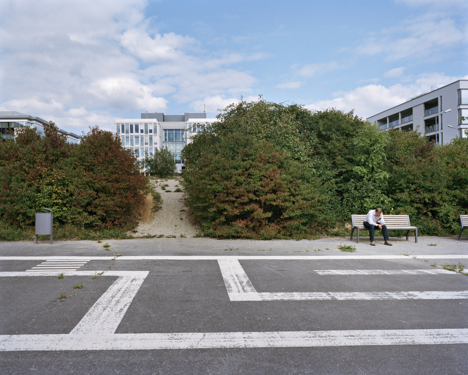 Luxembourg, Kirchberg, September 28, 2015 Ephemeral garden. Edward Steichen street. Luxembourg, Kirchberg, 28 septembre 2015 Jardin éphémère. Rue Edward Steichen. Yvon Lambert / Agence VU