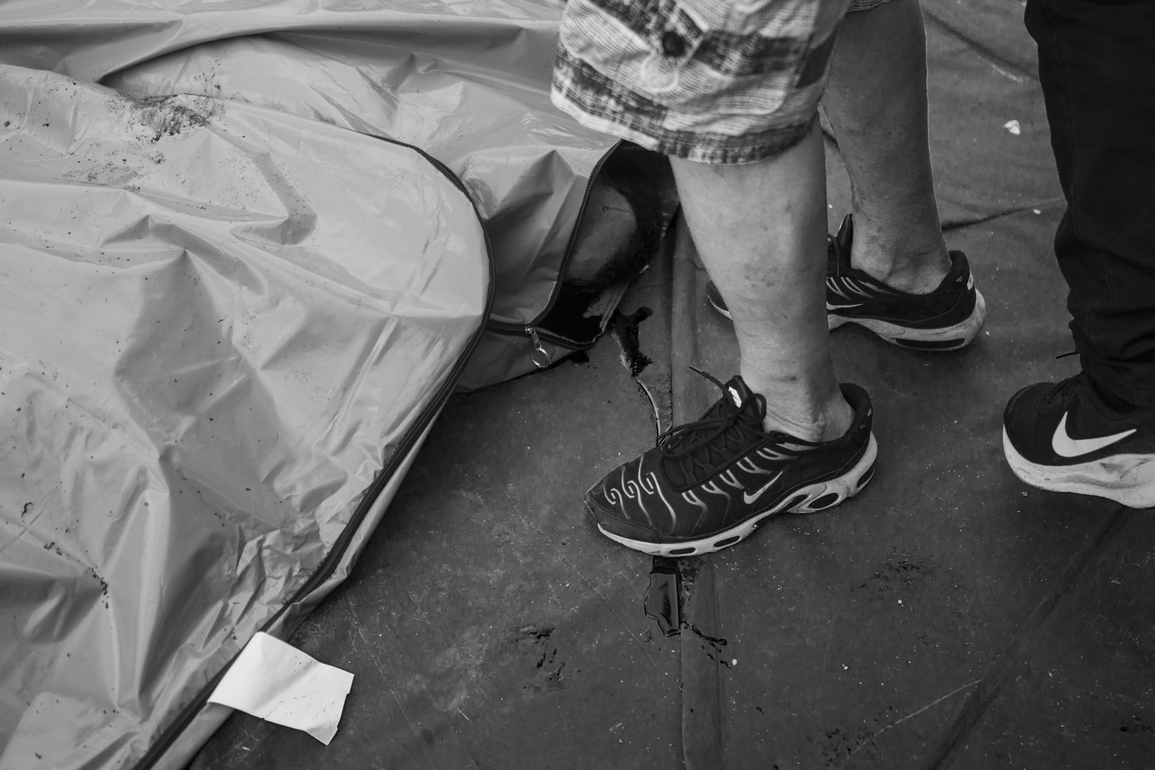 Brazil, Rio de Janeiro, 29 October 2025 - Dozens of dead bodies are laid out in São Lucas Square in the Complexo da Penha neighborhood while family members and community residents shout in protest against police violence. The square has become a base of operations for the Forensic Medical Institute to recover the bodies for examination. This turbulent day follows the deadliest police operation in the history of Rio de Janeiro, in which at least 126 people were killed.