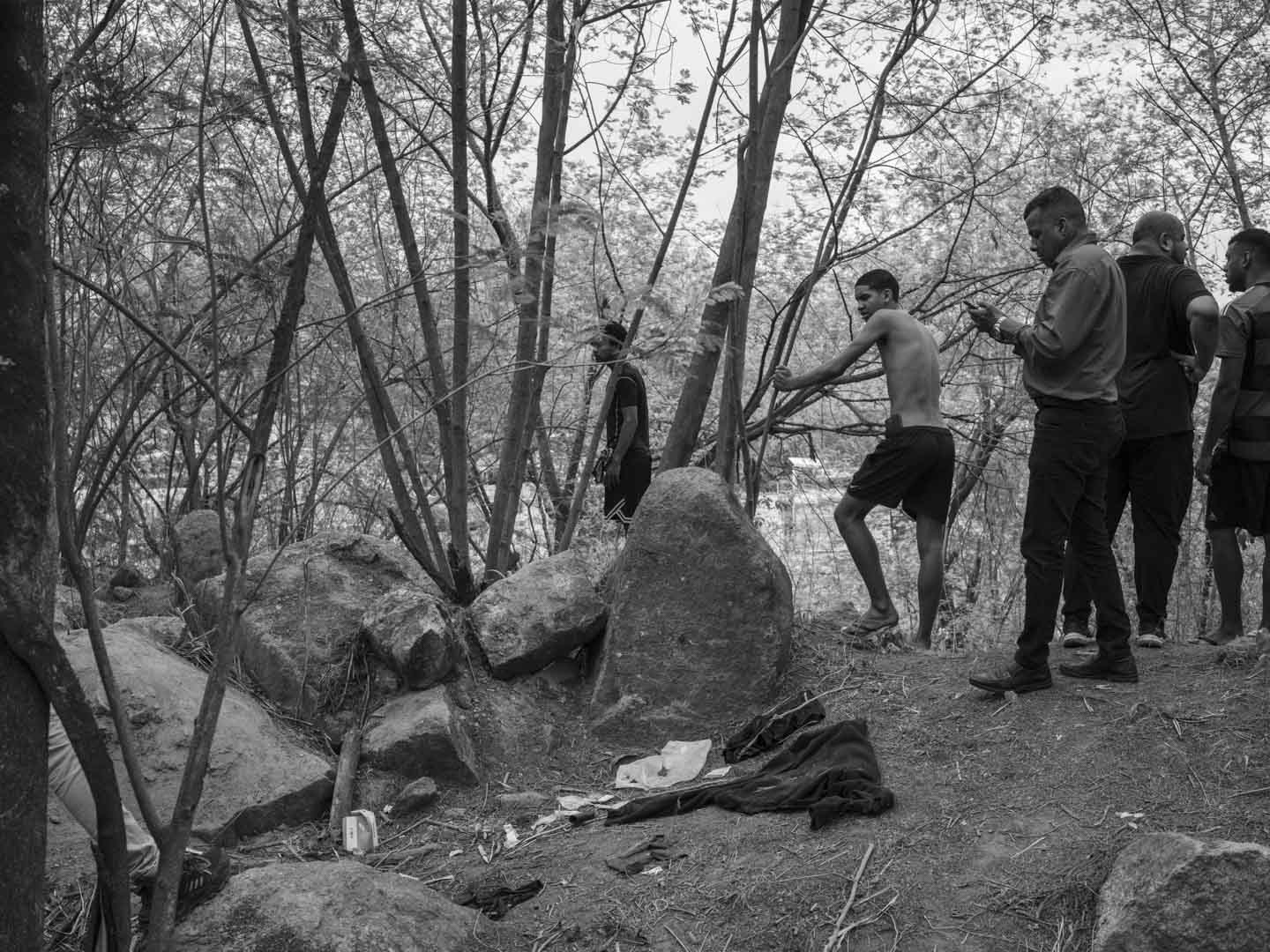 Brazil, Rio de Janeiro, 29 October 2025 - Residents and relatives of missing persons search for bodies in the forest separating the Penha Complex from the Alemão Complex after the deadliest police operation in the history of Rio de Janeiro, where at least 126 people were killed.