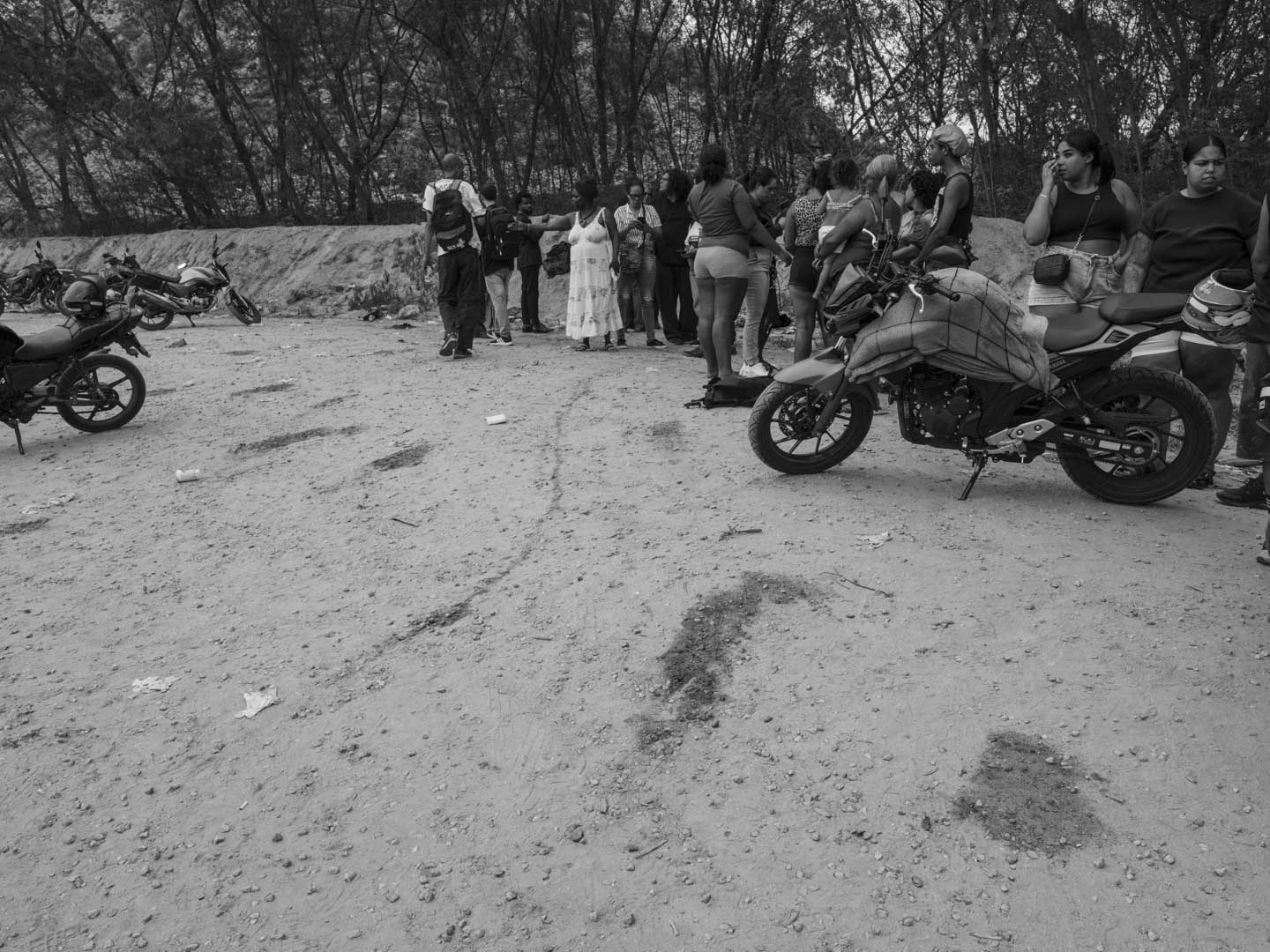 Brazil, Rio de Janeiro, 29 October 2025 - Traces of blood on the dirt floor in the middle of a forest that separates the Penha Complex from the Alemão Complex, after the deadliest police operation in the history of Rio de Janeiro, where at least 126 people were killed.