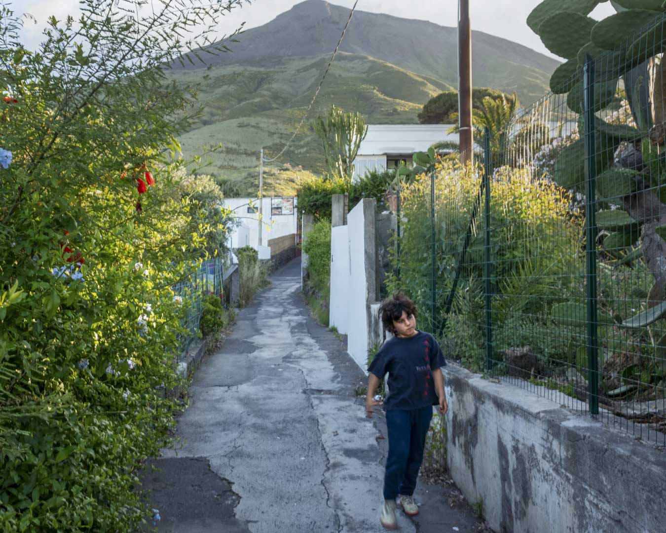 Italy, Stromboli, 30 May 2025 - Road at the bottom of Mount Stromboli