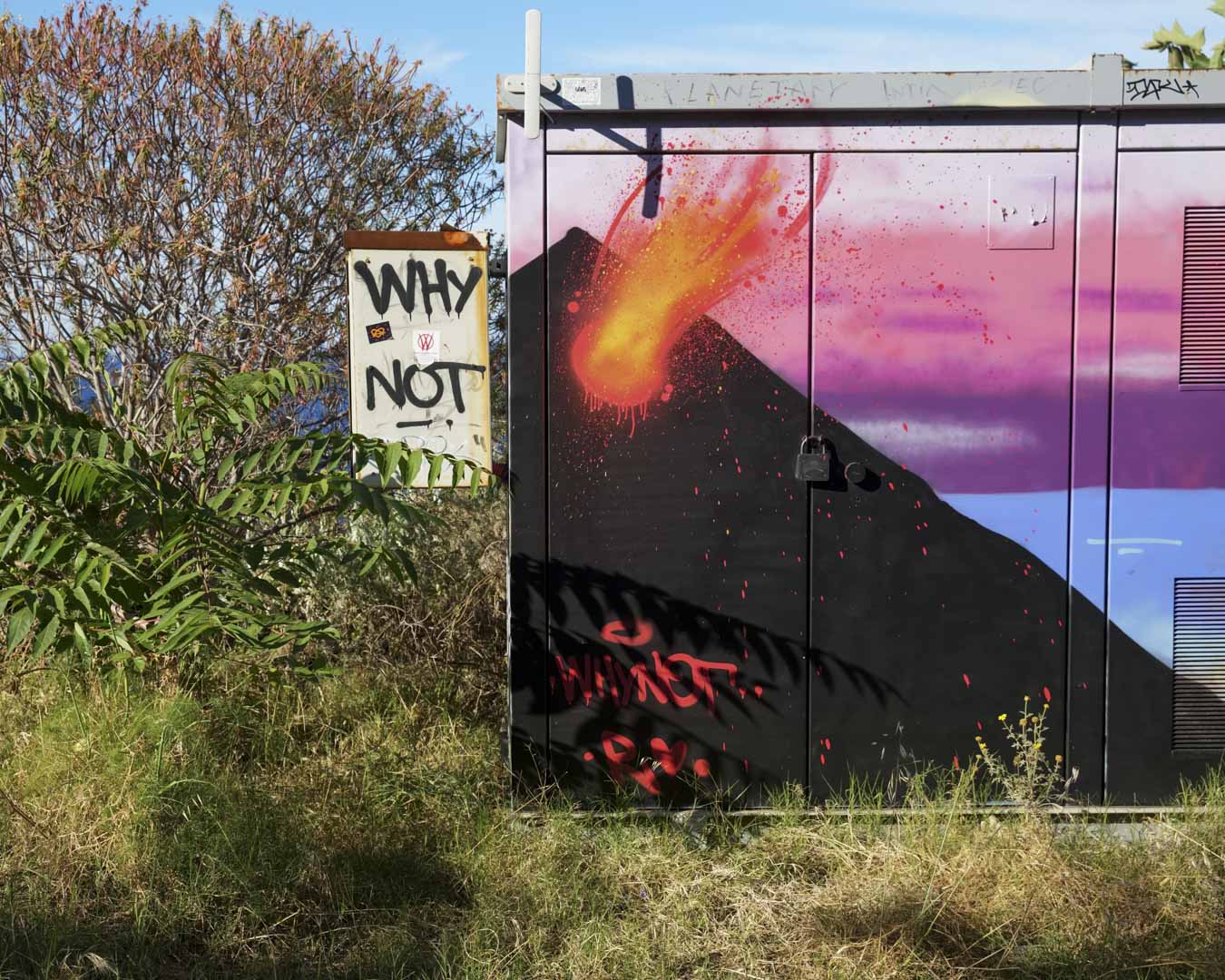 Italy, Sicily, 30 May 2025 - Graffiti of Mount Etna erupting