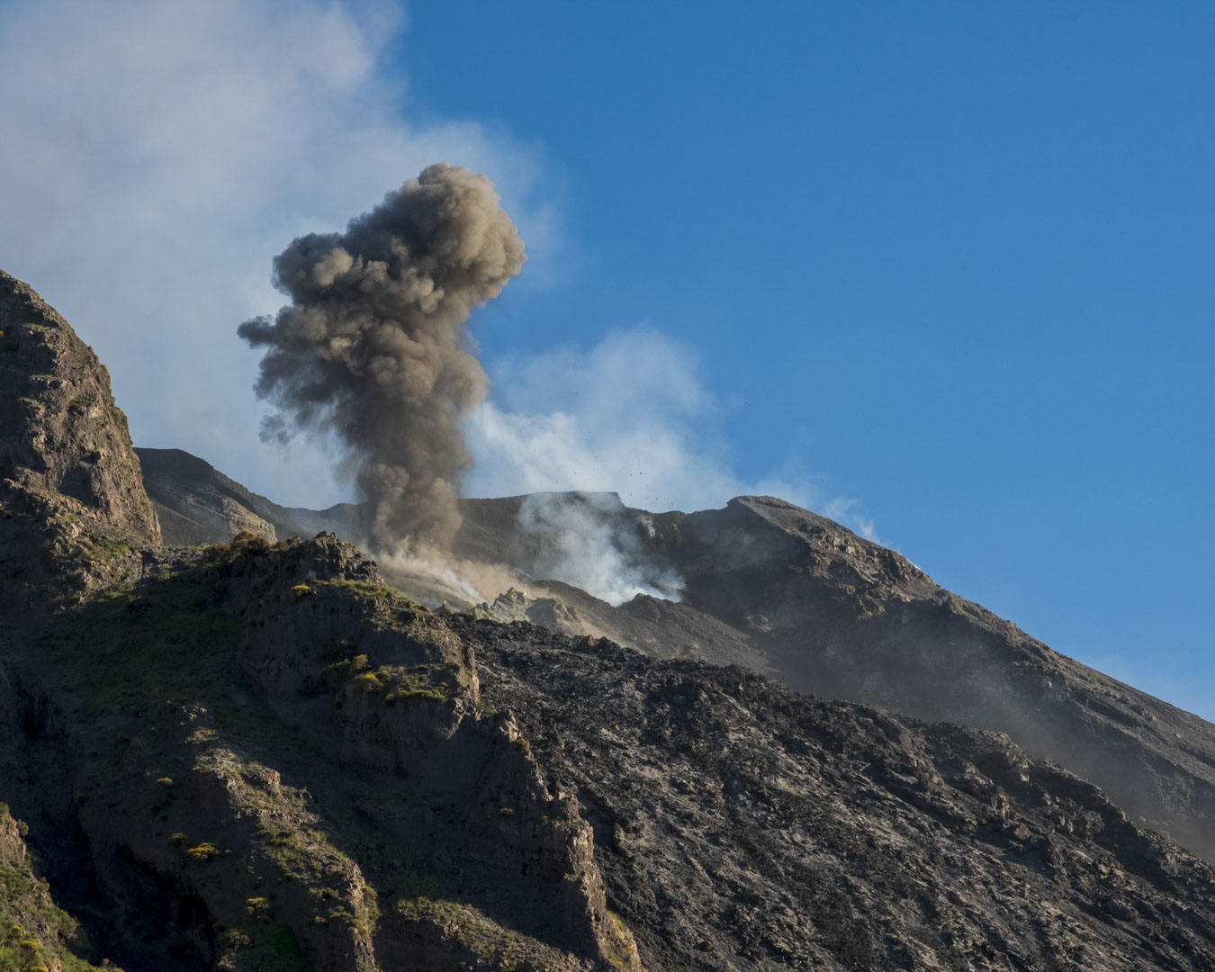 Italy, Stromboli, 31 May 2025 - Fumarole on Mount Stromboli